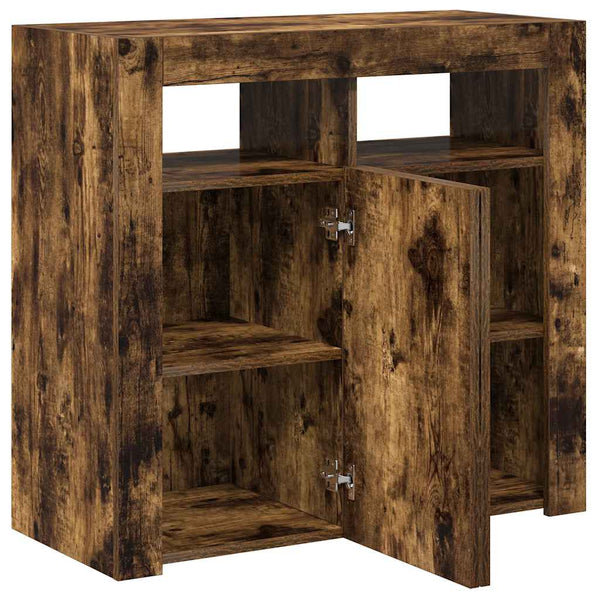Sideboard Räuchereiche mit LED 80x35x75 cm