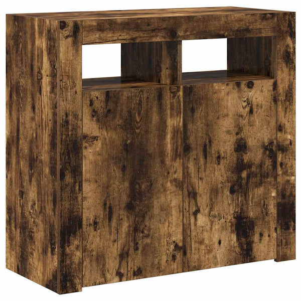 Sideboard Räuchereiche mit LED 80x35x75 cm