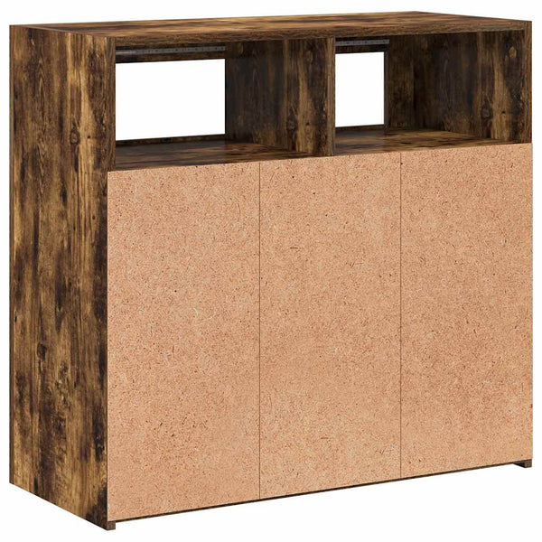 Sideboard Räuchereiche mit LED 80x35x75 cm