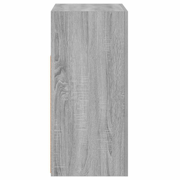 vidaXL Bahut avec lumières LED gris sonoma 80x35x75 cm