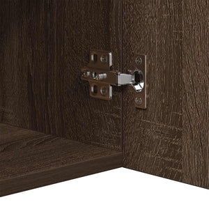 vidaXL Buffet avec éclairage LED aspect chêne marron 80x35x75 cm