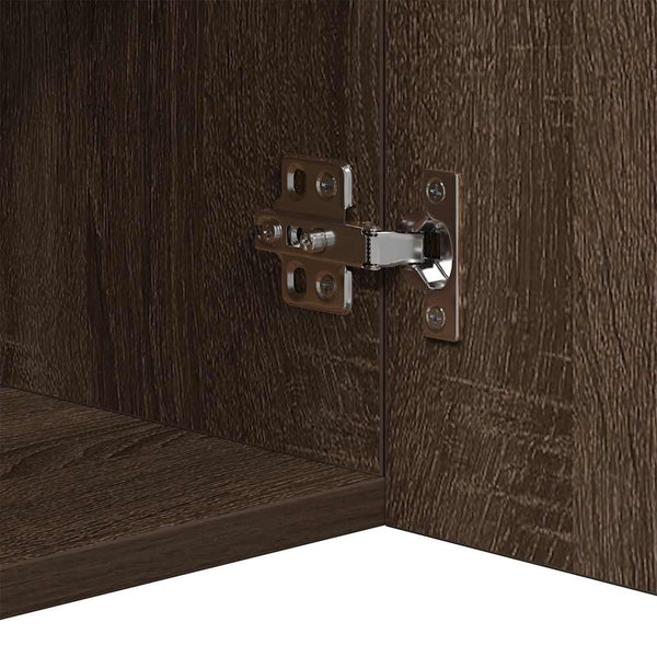 vidaXL Buffet avec éclairage LED aspect chêne marron 80x35x75 cm