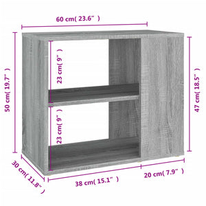 Grauer Beistelltisch Sonoma 60x30x50 cm