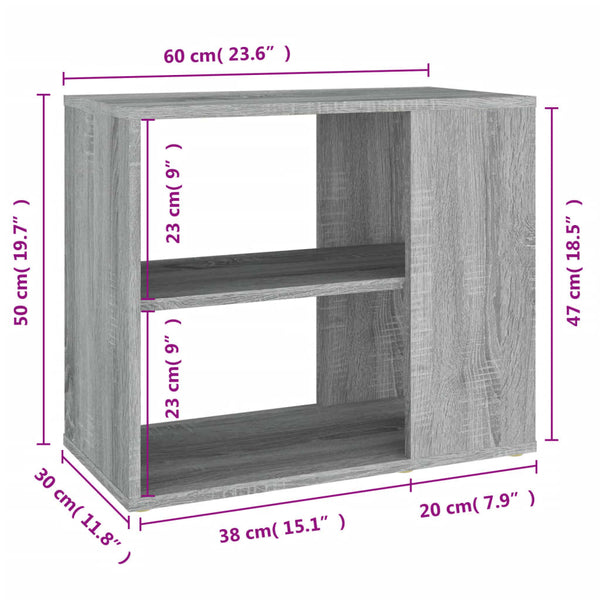 Grauer Beistelltisch Sonoma 60x30x50 cm