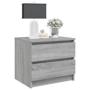 Grauer Nachttisch Sonoma, 50 cm