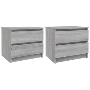 vidaXL Tables de chevet 2 pcs Gris Sonoma 50x39x43,5 cm Bois d'ingénierie