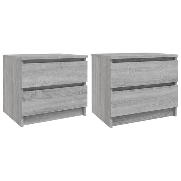 vidaXL Tables de chevet 2 pcs Gris Sonoma 50x39x43,5 cm Bois d'ingénierie