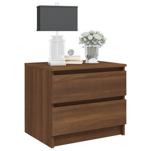 Nachttische 2er Set Braun Eichenoptik