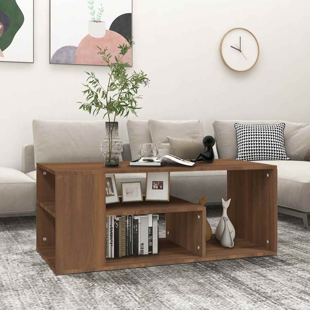 Couchtisch Braun Eichenoptik 100x50 cm