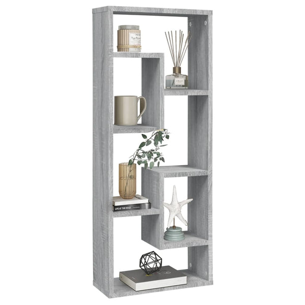 Wandregal Grau Sonoma 36x16x90 cm