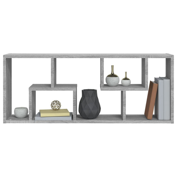 Wandregal Grau Sonoma 36x16x90 cm
