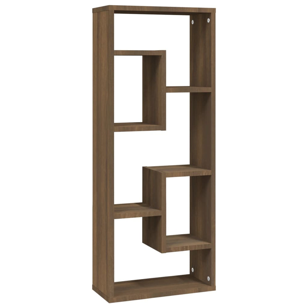 Wandregal Braun Eichen-Optik 36x16x90 cm