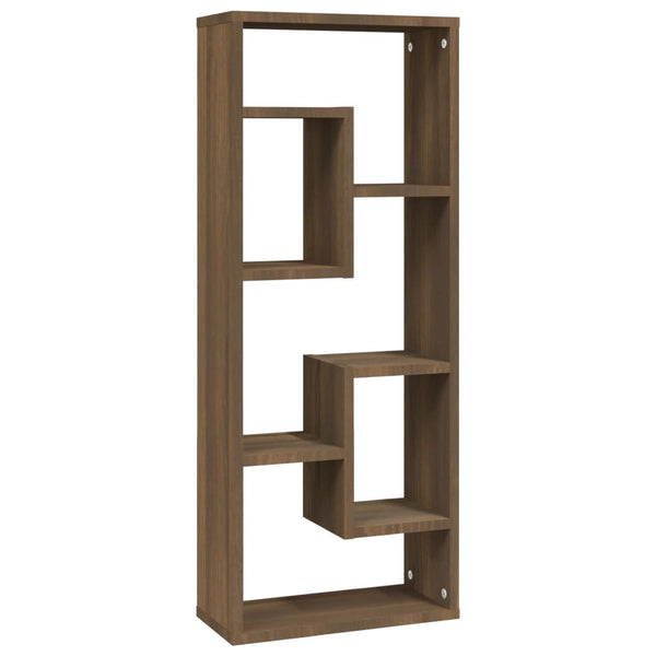 Wandregal Braun Eichen-Optik 36x16x90 cm