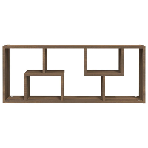 Wandregal Braun Eichen-Optik 36x16x90 cm