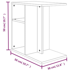 Beistelltisch Braun Eichenoptik 50x30x50 cm