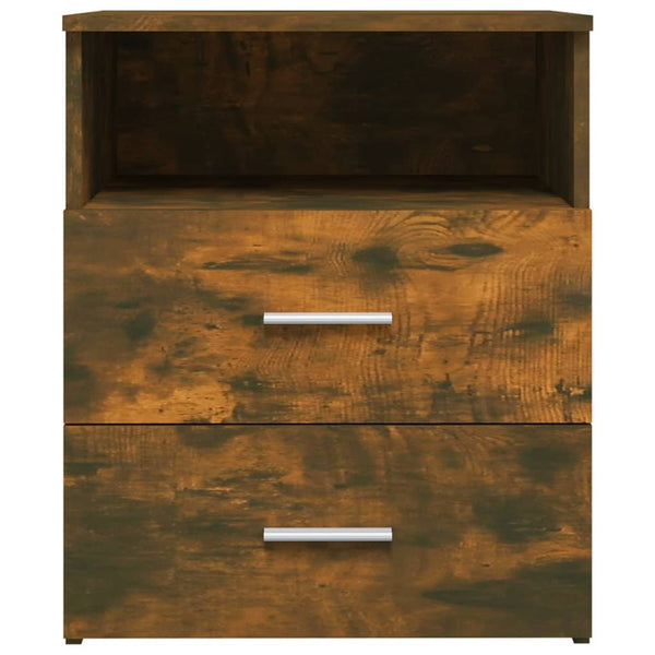 Nachttische 2er Set Räuchereiche 50x32x60 cm