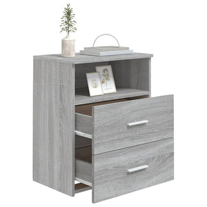 Grauer Nachttisch Sonoma, 50x32x60 cm