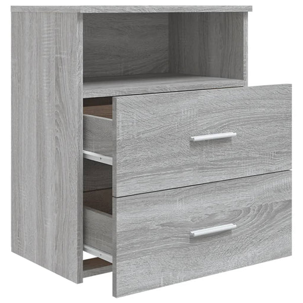 Grauer Nachttisch Sonoma, 50x32x60 cm