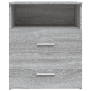 Nachttische 2er Set Grau Sonoma 50x32x60 cm