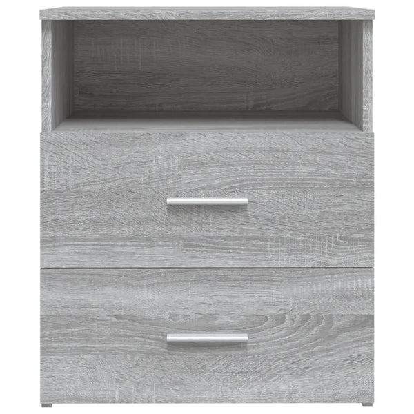 Nachttische 2er Set Grau Sonoma 50x32x60 cm