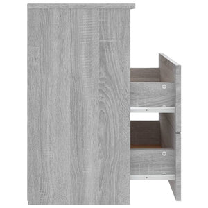 Nachttische 2er Set Grau Sonoma 50x32x60 cm