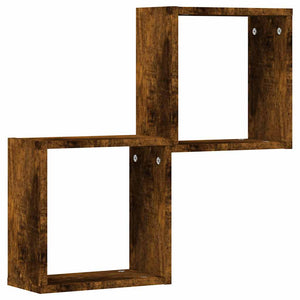Würfelregale 2er Set Räuchereiche 30x30 cm