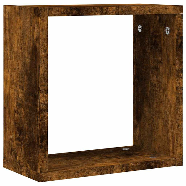 Würfelregale 2er Set Räuchereiche 30x30 cm