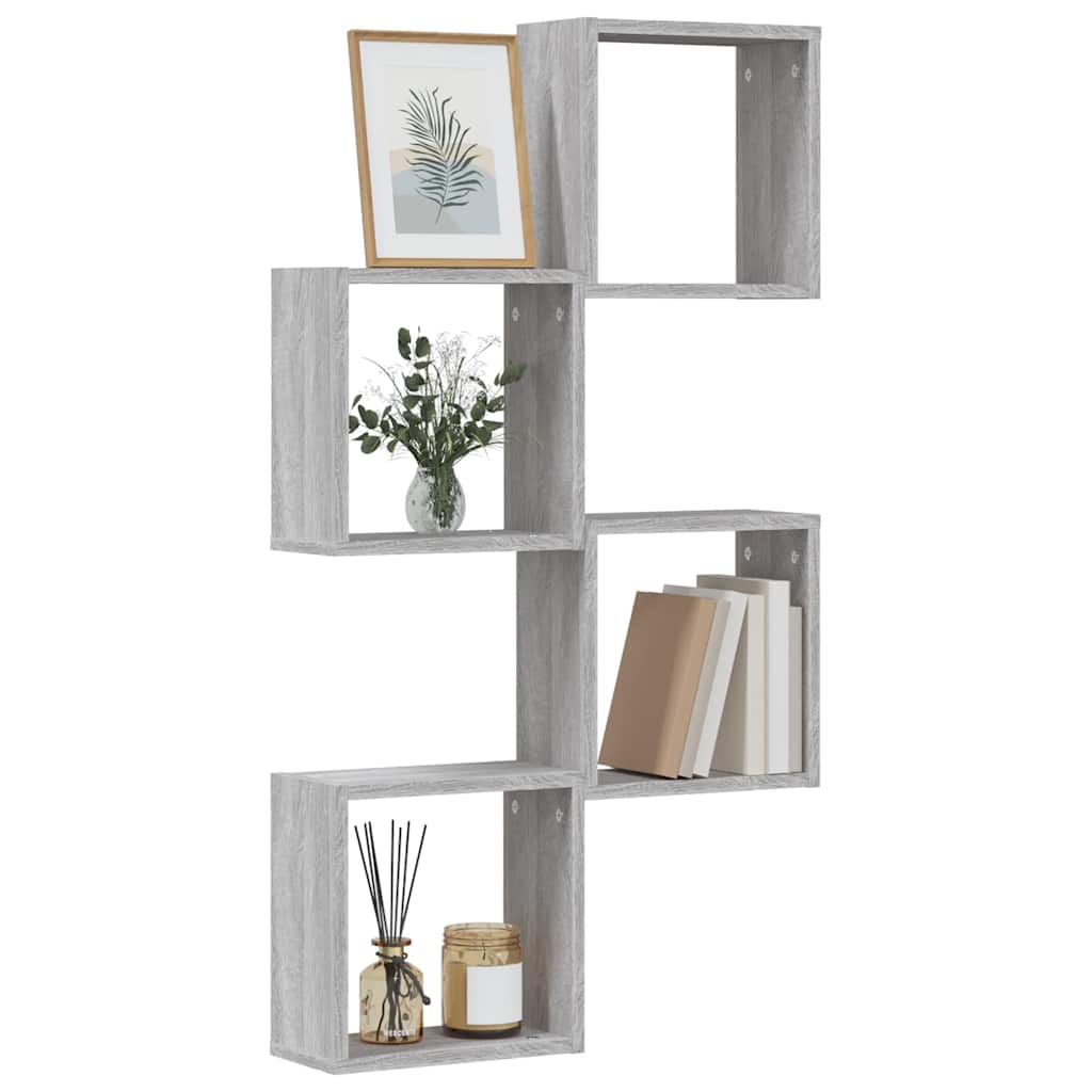 Würfelregale Grau Sonoma 30x15x30 cm, 4er Set