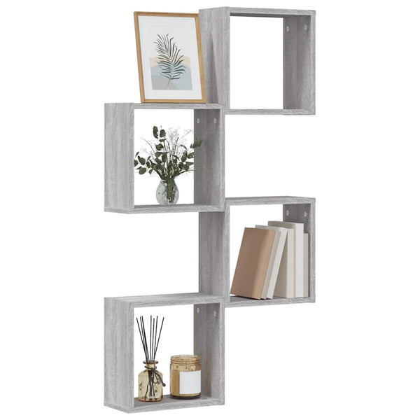 Würfelregale Grau Sonoma 30x15x30 cm, 4er Set
