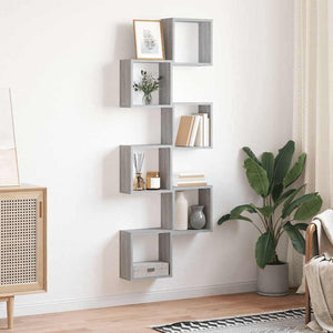 Würfelregale 6er Set Grau Sonoma 30x15x30cm