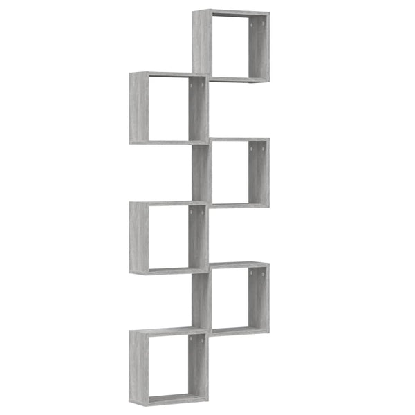 Würfelregale 6er Set Grau Sonoma 30x15x30cm