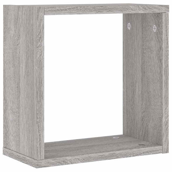 Würfelregale 6er Set Grau Sonoma 30x15x30cm