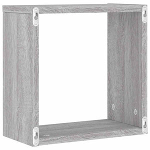 Würfelregale 6er Set Grau Sonoma 30x15x30cm