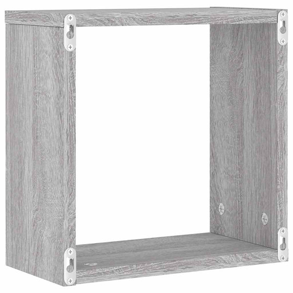 Würfelregale 6er Set Grau Sonoma 30x15x30cm