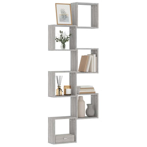 Würfelregale 6er Set Grau Sonoma 30x15x30cm