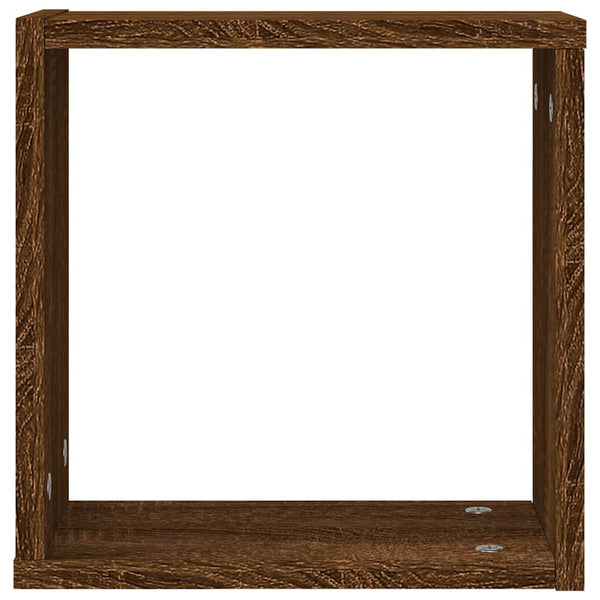 Braune Würfelregale, 2er-Set