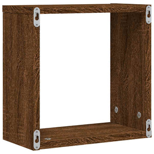 Braune Würfelregale, 2er-Set