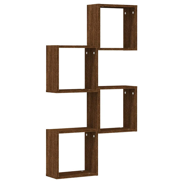 Braune Würfelregale, 4er Set, 30x30 cm