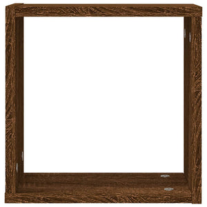 Braune Würfelregale, 4er Set, 30x30 cm
