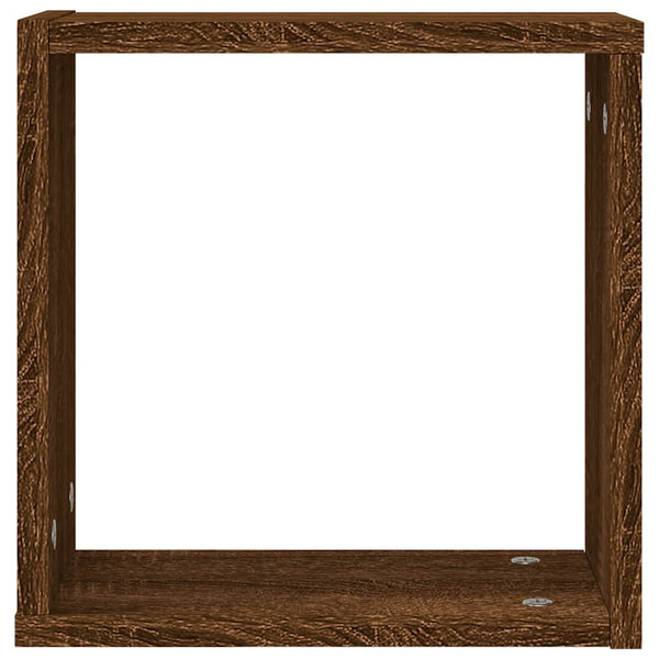 Braune Würfelregale, 4er Set, 30x30 cm