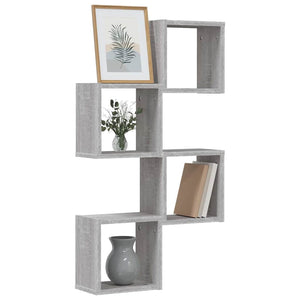 Wandregale 4er Set Grau Sonoma