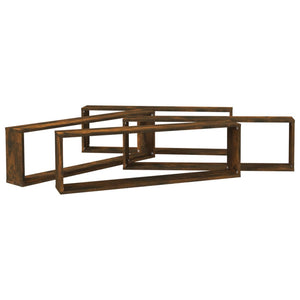 Wandregale 4er Set Räuchereiche 100 cm