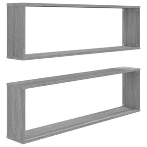 Graue Sonoma Wandregale, 2er Set