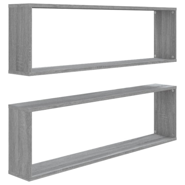 Graue Sonoma Wandregale, 2er Set