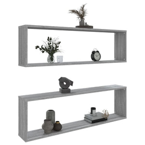 Graue Sonoma Wandregale, 2er Set