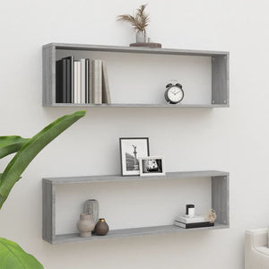 Graue Sonoma Wandregale, 2er Set