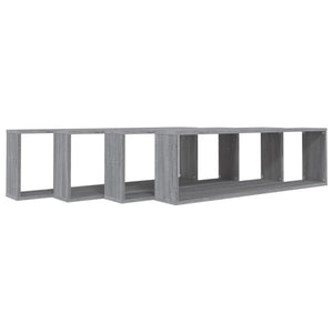 Wandregale Grau Sonoma 4er Set