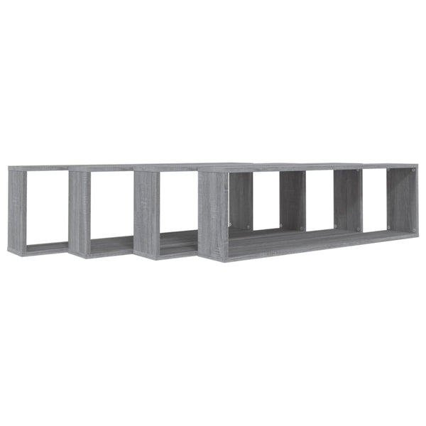 Wandregale Grau Sonoma 4er Set