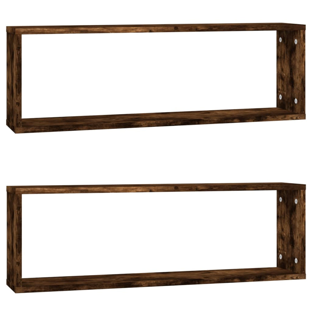 Wandregale 2er Set Räuchereiche 80cm