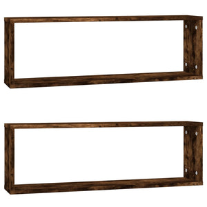 Wandregale 2er Set Räuchereiche 80cm